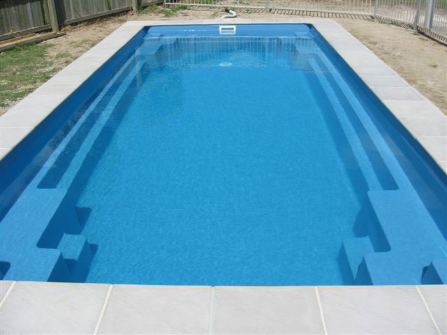 Finished fiberglass pool